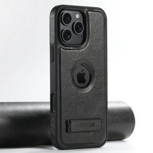 Housse de téléphone en cuir PU cire d'huile pour <span class=keywords><strong>iPhone</strong></span> 16 Pro étui magnétique avec fonction de vue sur le support - Product Image 6