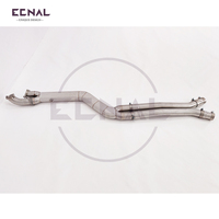 Tuyau d'échappement intermédiaire Ecnal haute performance en acier inoxydable SS304 de 4 pouces (101 mm) pour BMW G80 G82 M3 M4 S58 3.0T, fixation par boulons
