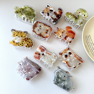 Liwu Nuevas Pinzas para el Cabello con Diseño de Animales Curvos (<span class=keywords><strong>Shiba</strong></span> <span class=keywords><strong>Inu</strong></span>, Corgi y Cachorro), Pinzas de Acrílico con Forma de Tiburón para Niñas - Product Image 1