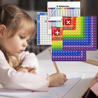 Jeu de cartes mémoire de multiplication 12x12, plateau de jeu, jouet sensoriel, tableau de multiplication Pop Bubble avec stylo effaçable