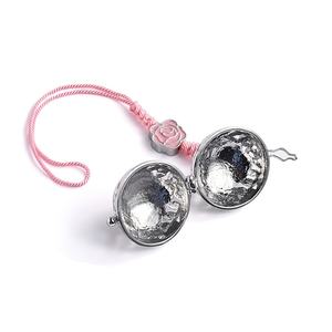 Fashion Souvenir Globe Shape Pink Pendant Silver Metal Car <b>Diffuser</b> - Product Image 4