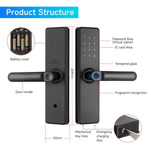 Bán buôn thiết kế mới Wifi khóa cửa 5050 Lỗ mộng nhôm cao an ninh thông minh Điện tử hệ thống khách sạn khóa thông minh khóa - Product Image 6