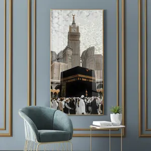 Dekorasi islam untuk rumah porselen kristal lukisan dekoratif kristal kaca lukisan seni dinding islam lukisan Arab