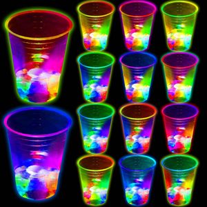 Hot Sale Customizable Logo Glow <b>Party</b> Cups 16 oz Colorful Cup Favors Supplies Neon Flashing Light Cup for Bar Club Night <b>Party</b> - Product Image 1