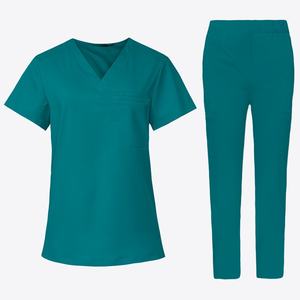 Conjuntos de Uniformes Médicos Elásticos de Manga Corta Unisex para Uso Hospitalario, Salón de Belleza, Quirófano, Ropa de Trabajo, Lavado a Mano, Jinteng - Product Image 3