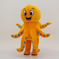 Costume gonflable de pieuvre pleine grandeur pour adulte, tenue de mascotte animale marine pour fêtes et divertissements