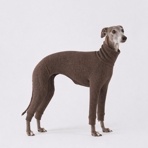 Combinaison à quatre pattes pour <span class=keywords><strong>chien</strong></span> en tricot gaufré, col roulé, respirante, mélange de coton, personnalisable OEM/ODM, pour lévrier - Product Image 5