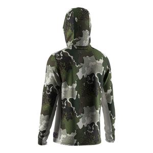 Camiseta de Pesca con Capucha y Protección Facial, de Secado Rápido, con Botones y Manga Larga, Anti-UV, Sublimada - Product Image 4