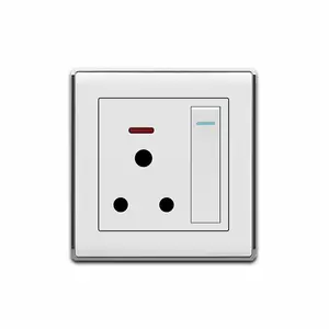 eu Modern Design Popular Home 15a Multi Switched Socket With Neon Smart Electric Socket