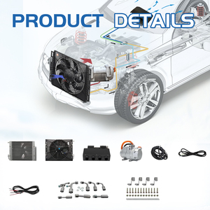 Aire Acondicionado Eléctrico Barato para Debajo del Tablero, Compresor de Aire de CC 12V 24V para RV, <span class=keywords><strong>Furgonetas</strong></span>, Coches Clásicos y Camionetas - Product Image 1