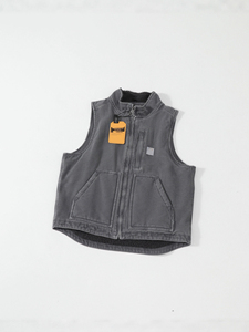 Gilet en toile de travail délavé et vieilli Ca Retro New <span class=keywords><strong>V33</strong></span> à col montant en laine - Product Image 4