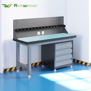 आरडब्ल्यू कार कार्यशाला उपकरण, एंटी-स्टैटिक वर्कबेंच टूल स्टेशन कैबिनेट कोने 4 दराज उपकरण ट्रॉली सेट टूल गैरेज टेबल - Product Image 1