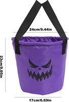 Sac fourre-tout lumineux personnalisé pour Halloween, seau à bonbons d'horreur, sac cadeau LED pour enfants, idéal pour la fête ou le jeu de la citrouille