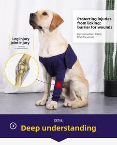 Manchon de protection avant pour chien, anti-léchage, pour la récupération des blessures, réglable, antidérapant, soutien articulaire pour animaux de compagnie - Product Image 6