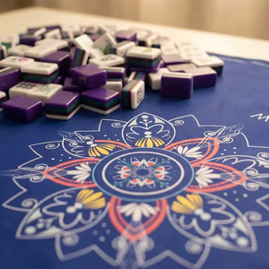 Jeu de Mahjong Américain Violet Vibrant de 160 Pièces, Tuiles Acryliques Sandwich à 4 Couches, Portable, Divertissement de <span class=keywords><strong>Poker</strong></span>, Règles Professionnelles NMJL - Product Image 4
