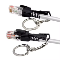 PVC LSZH Cat8 FTP kabel patch keamanan dapat dikunci SFTP kunci kabel jaringan RJ45 performa tinggi