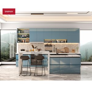 Moderne Hoogglans Huis Polyurethaan En Laminaat Meubelen Keukenkasten Met Ijsland Te Koop - Product Image 2