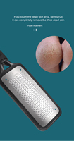 Râpe pour pied en acier inoxydable, outil coloré, OEM/ODM, éliminer les callosités, soins des pieds, pédicure, Surface métallique, lime en acier inoxydable