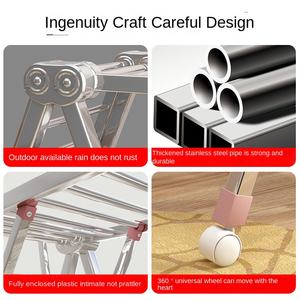 التجارة الخارجية الحديثة البساطة الجناح رفع الحديد تجفيف الرف متعددة الوظائف المنزلية تجفيف لحاف داخلي رف - Product Image 5