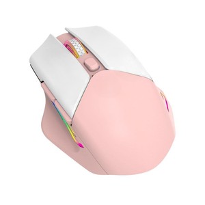 Mouse wireless - Mouse ricaricabile da 2.4GHz, 1600 DPI, batteria da 400mAh, luce LED, colore rosa, design elegante e pratico. - Product Image 1