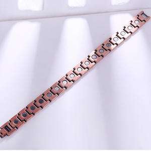 Fingna बायोमैग्नेटिक 15 मिमी ठोस तांबे के कंगन पुरुषों रोमांटिक धार्मिक कुंजी के आकार के मोती हीरे की वर्षगांठ उपहार - Product Image 5