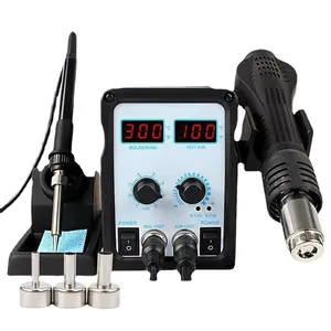 New 2 In 1 Soldering Stations High-power Hot Air Desoldering Station Cell Phone Repair Intelligent Soldering And De-soldering