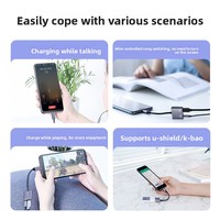 Hub USB de haute qualité 2 en 1 USB C vers PD60W + prise casque 3,5 mm et hub d'accueil USB C pour ordinateur portable Macbook