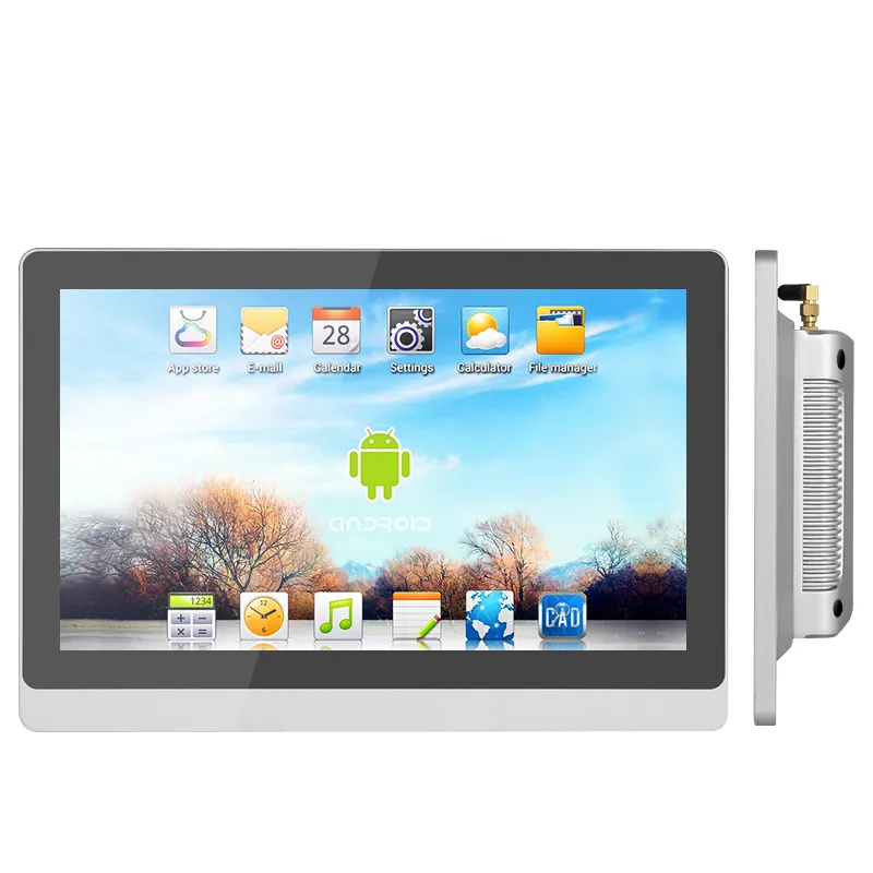 ผนังติดตั้งอุตสาหกรรมจอ LCD 15.6 นิ้ว RK3399 Touch Screen Android 7.1 แผง PC 1920x1080