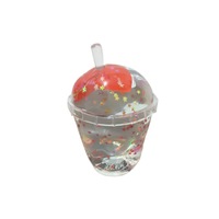 Jouet anti-stress souple en caoutchouc en forme de tasse de thé au lait, coloré, avec décorations licorne et étoile, pour les 14 ans et plus