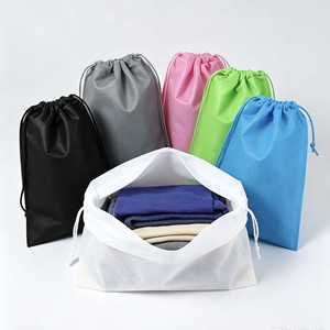 Sac à cordon en non-tissé écologique, multicolore, personnalisable, pour chaussures, vêtements, cadeaux, voyages, rangement et emballage – Vente en gros - Product Image 3