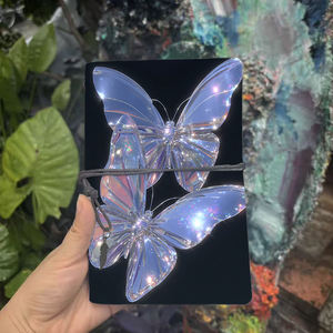 สมุดบันทึก A6<span class=keywords><strong>สวย</strong></span>สไตล์ย้อนยุคเหมาะเป็นของขวัญเทศกาลการเขียนด้วยลายมือบันทึกด้วยคริสตัลสองชิ้นแบบโปร่งใสแต่ - Product Image 2