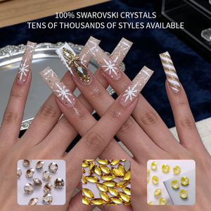 Accessoires pour ongles en cristal <span class=keywords><strong>Swarovski</strong></span> 2058 pour mariage, demoiselle d'honneur, rendez-vous romantique, <span class=keywords><strong>strass</strong></span> pour ongles, élégant, offre en gros, réduction - Product Image 2