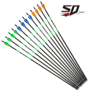 Carbonio puro vendite calde levigatura 0.204 ID fibra di vetro alberi frecce di bambù spina dorsale 150 <span class=keywords><strong>legno</strong></span> grano freccia alberi di carbonio - Product Image 4