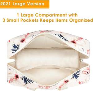 Borsa per il Trucco con Motivi Floreali, Beauty Case Impermeabile per Ragazze - Product Image 4