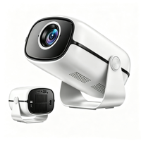 Mini Proyector Android Giratorio 180° °   Soporte Nativo 720P HD, Resolución Máxima 1080P, WiFi, BT, LED Portátil con Control Remoto