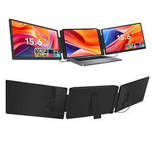 Monitor Portátil Triple para Laptop de 15.6 Pulgadas S10 FHD 1080P IPS, Extensor de Pantalla con Rotación de 360°, Pantalla Dual para Estación de Trabajo - Product Image 1