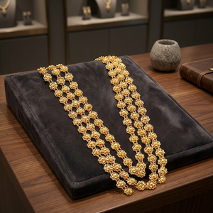 Wholesale Fashion 14K 18K 24K Gold Plated Jewelry Traditional Forming Long Necklaces Brass Gold Filled Floral Design Jewelry - Product Image 1