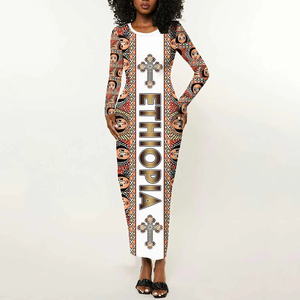 Ethiopian New Fashion Traditional Dress - Sleeveless Maxi