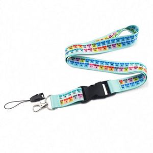 Cordón para Teléfono Móvil con Diseño de la Tabla Periódica de los Elementos, Cinta de Poliéster, Accesorios para Identificación Laboral Hechos con Dibujos - Product Image 2