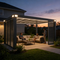 Kits de pergola motorisée multifonctionnelle en aluminium Tingmeihaoting, pergola rétractable pour cour et balcon