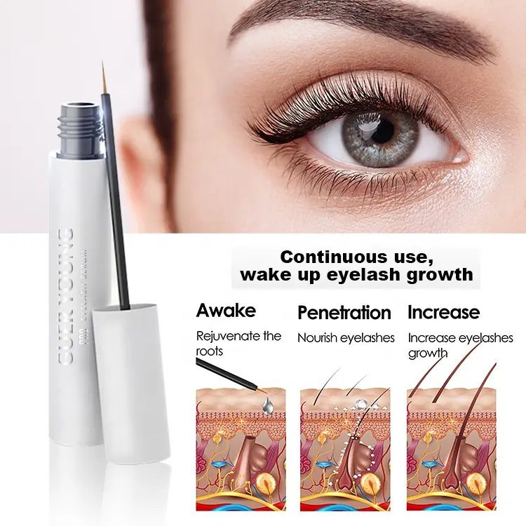 Oem nhãn hiệu riêng Keratin Eye Lash Enhancer tăng trưởng dầu thầu dầu Vegan Eye Brow và Lash huyết thanh