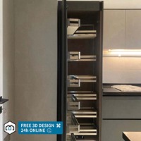 Meubles de cuisine blancs de luxe de style français moderne personnalisés par George Group, finition stratifiée, robinet, construction en bois massif, Chine