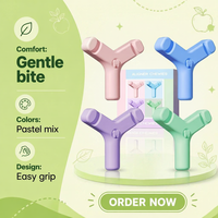 Accessoires orthodontiques Invisalign en silicone de qualité alimentaire, colorés et portables, lot de 4, aligneurs en forme de Y à tenir à la main