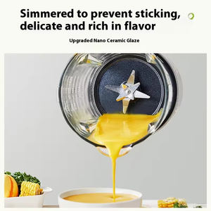 Pantalla táctil 60DB Silence Automático Multifunción 14 páginas <span class=keywords><strong>Sharktooth</strong></span> Cuchillo de acero Fabricante de leche de soja Licuadora de alimentos Exprimidor - Product Image 4