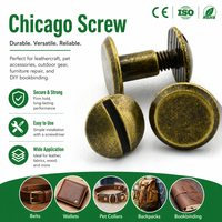 Vis de reliure Chicago de 7 mm, mâles et femelles, pour la fabrication du cuir, les menus et les fournitures de reliure de carnets de comptes