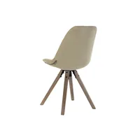 Chaise en polyester et coton beige naturel, haute 85, large 47, profondeur 55