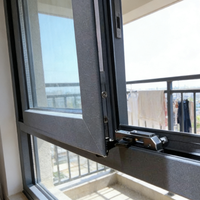 Ventana Corredera de Aluminio con Función de Inclinación Interior, 20 Años de Exportación, Personalizada para Balcón de Villa, Ventanas Correderas y Abatibles de Vidrio