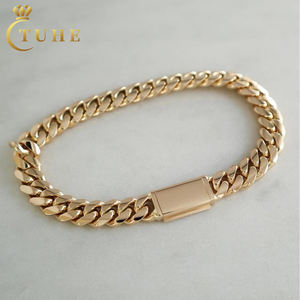 <span class=keywords><strong>Bracciale</strong></span> da <span class=keywords><strong>Uomo</strong></span> di Alta Gioielleria Fatto a Mano a Maglia Cubana di Miami Massiccia in Oro Bianco 14K 18K o <span class=keywords><strong>Argento</strong></span> Sterling <span class=keywords><strong>925</strong></span> da 6mm-10mm con Chiusura Elegante - Product Image 1