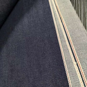 Vintage 100% algodón hombres Jeans amarillo 15oz pesado japonés perla tela cruda Vintage nieve Neppy orillo Denim hilo teñido niños - Product Image 2