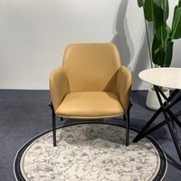 Fauteuil d'appoint en cuir PU pour salon 8159, fauteuil rembourré moderne, fauteuil simple pour hôtel, maison, loisirs
